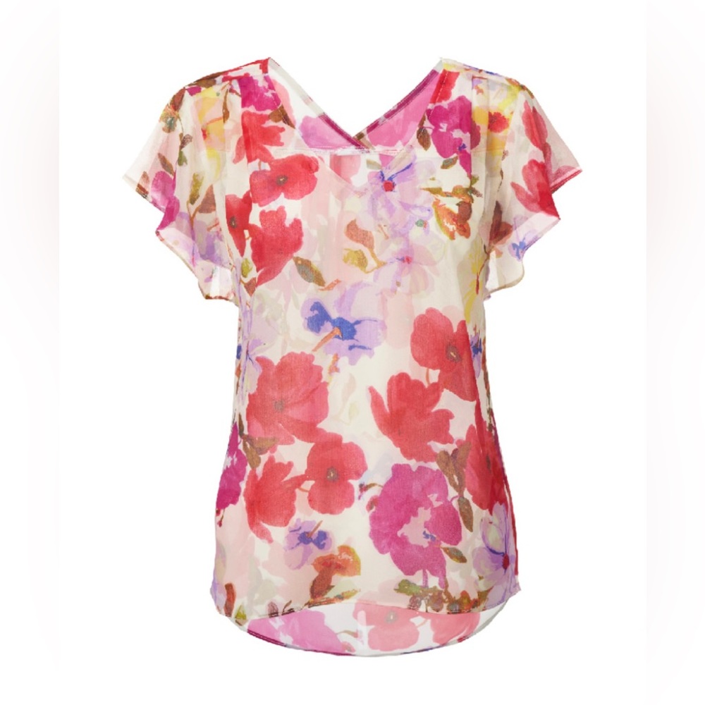 CAbi floral passion blouse
